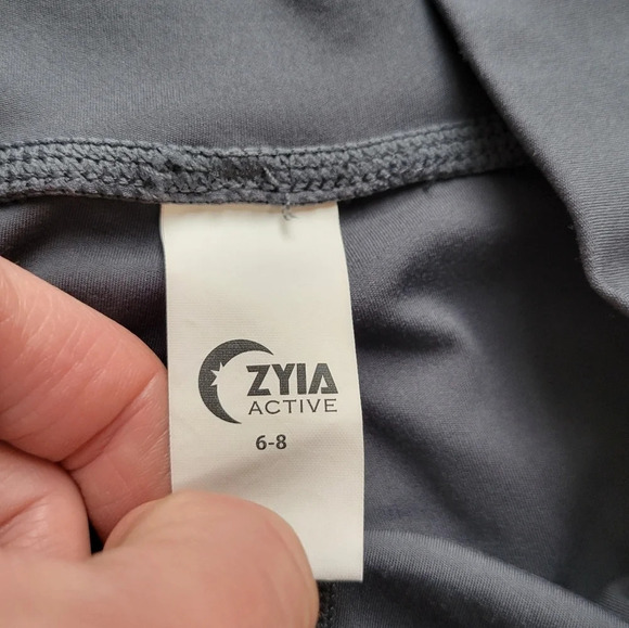 ZYIA Active Storm Parallel Luxe High Rise 7/8 length Blue Legging,  Size 6-8 - Picture 8 of 13